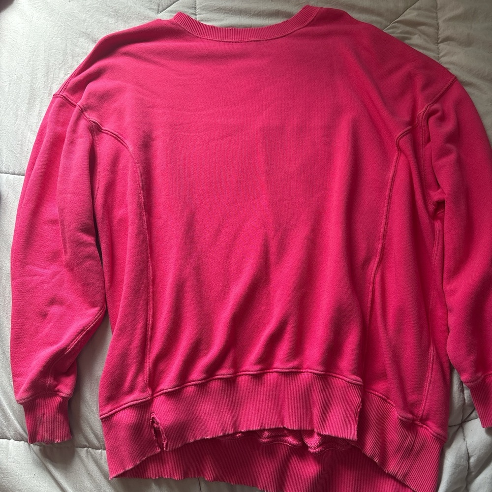Aerie Pink Crewneck Sweater Soft Knit Casual